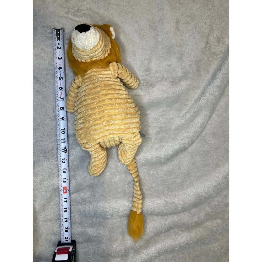 Jellycat Cordy Roy Lion Plush Stuffed Animal Ribbed Texture Yellow Medium 15in